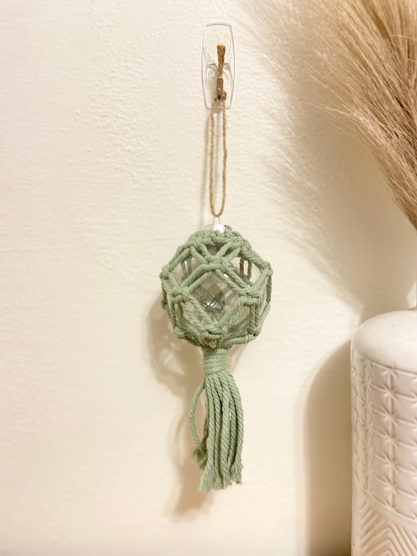 Macrame Plastic Ornament