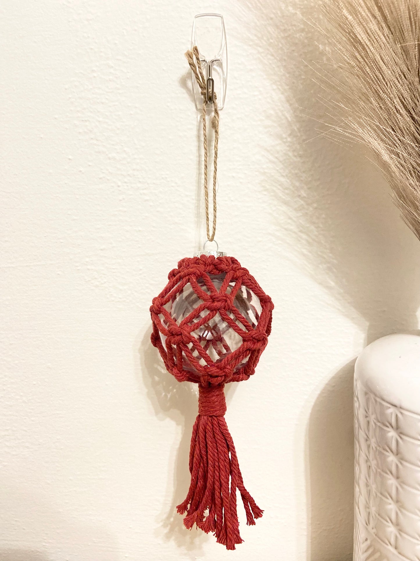 Macrame Plastic Ornament