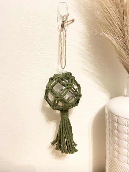 Macrame Plastic Ornament