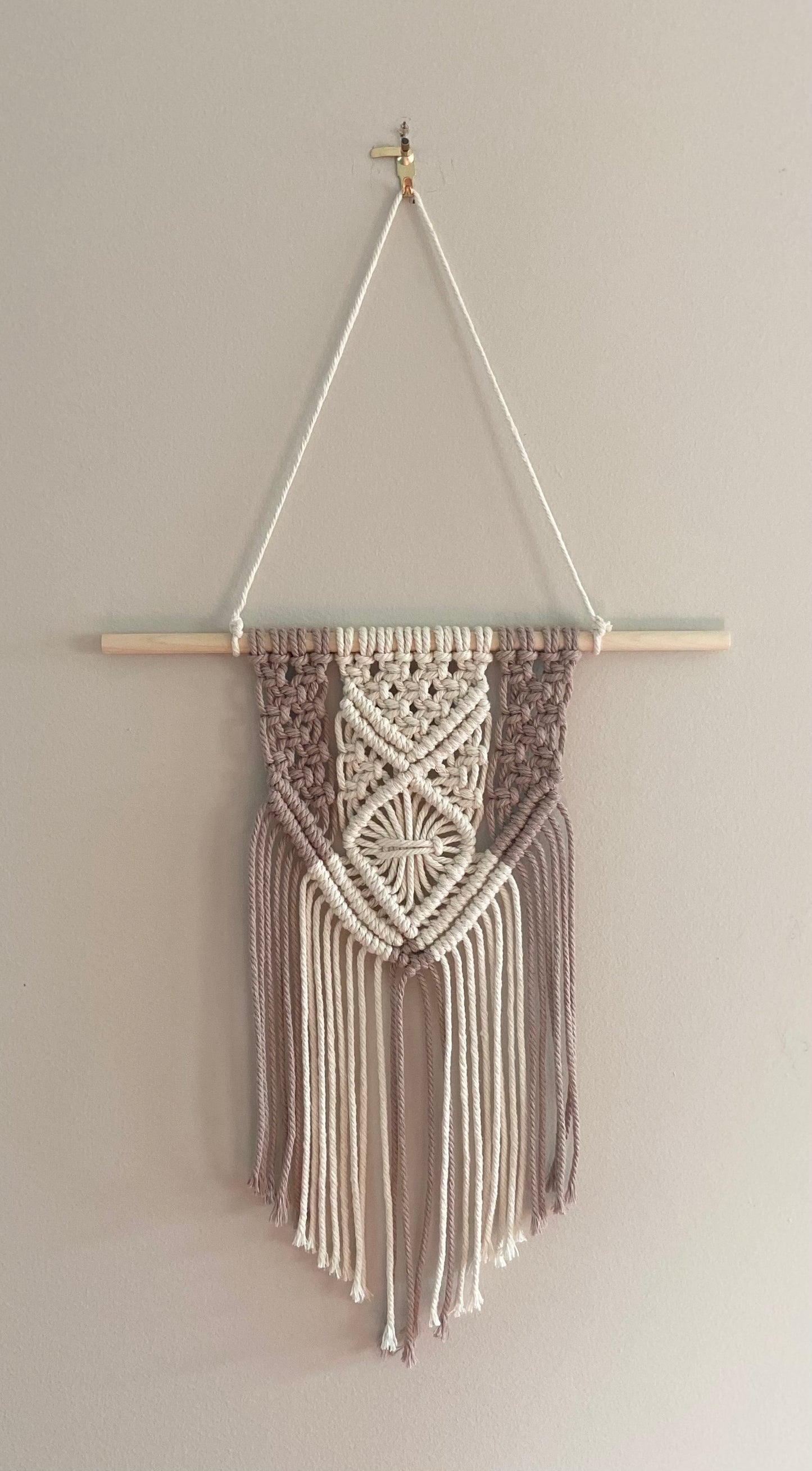 Boho two color wall hang