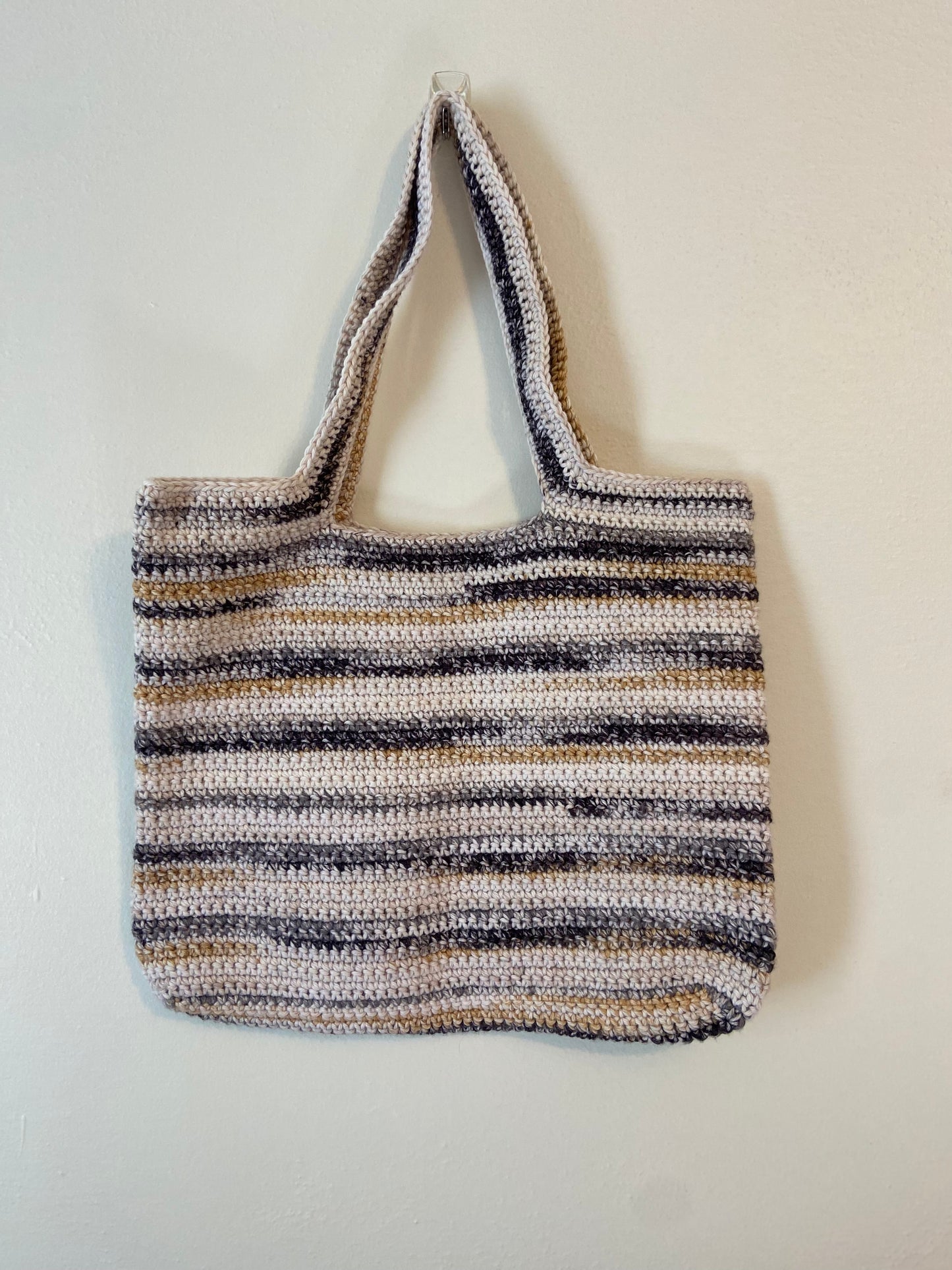 Crochet Tote Bag - Single Color