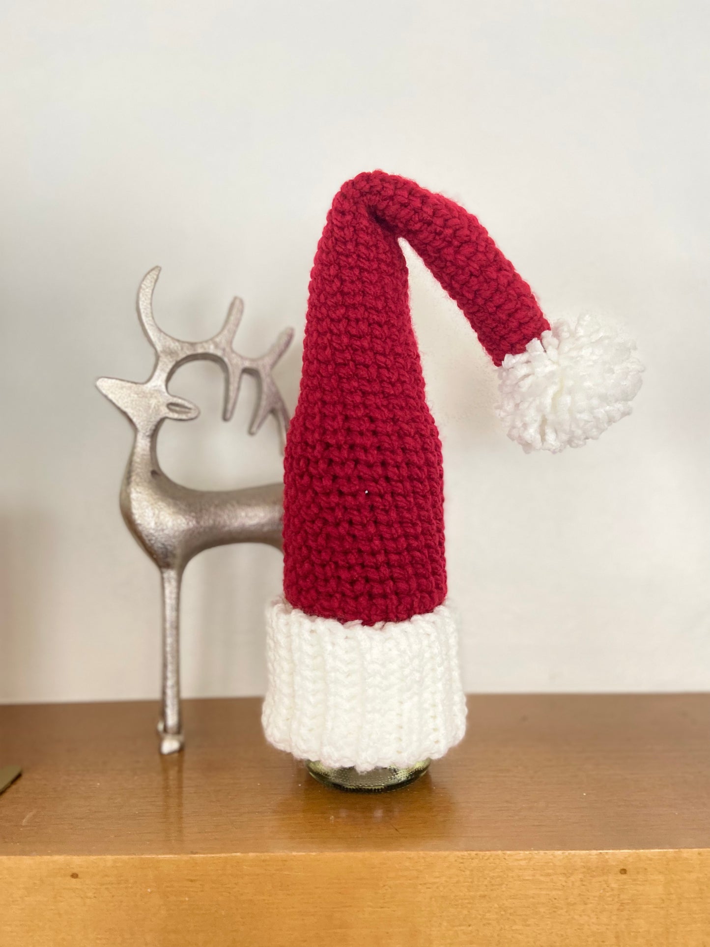 Crochet Santa Wine Cover